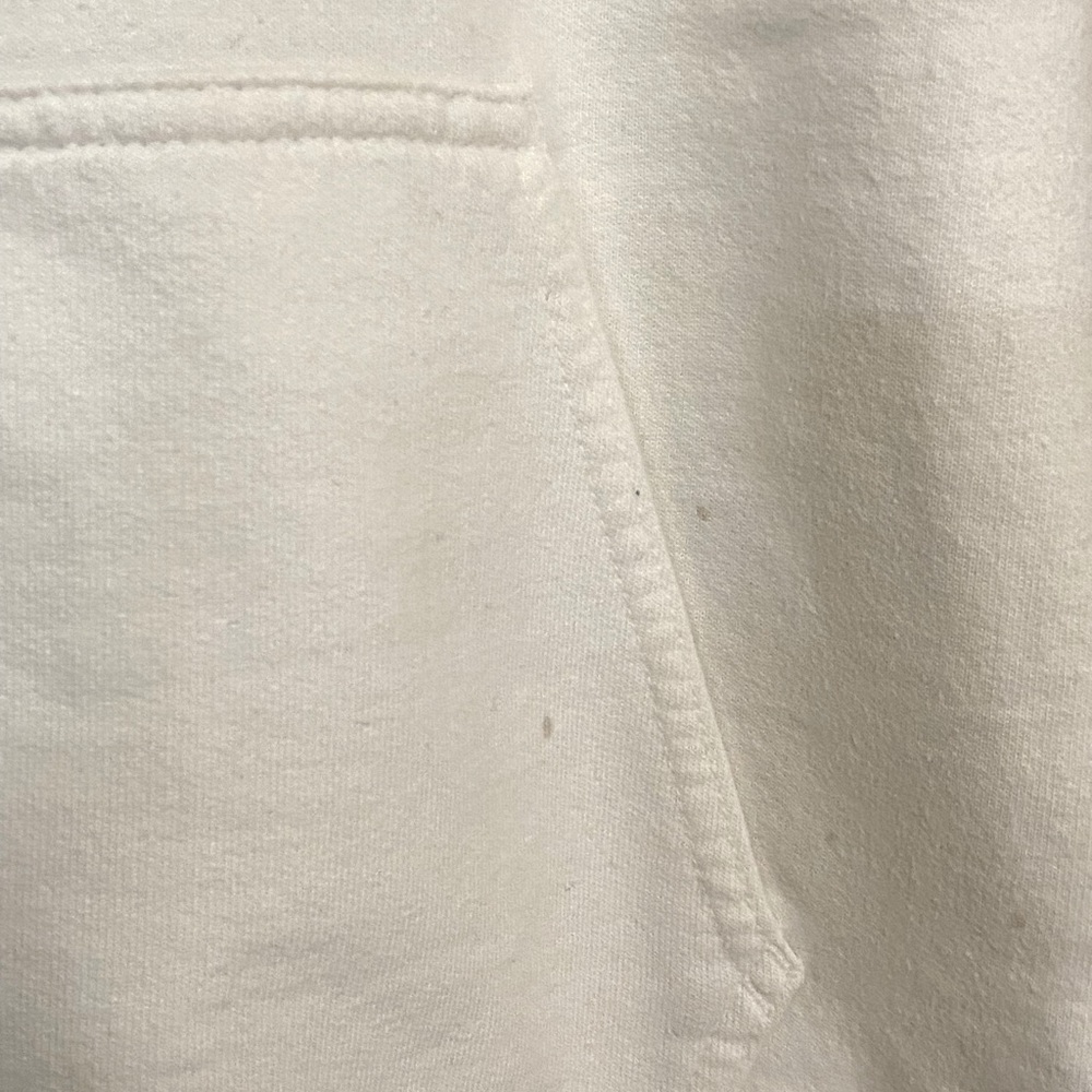 Retro John Galt Brandy Melville White & Ref Flame Sleeves Hoodie OS - Picture 6 of 9